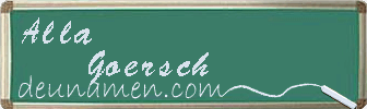 Alla Goersch Visitenkarte